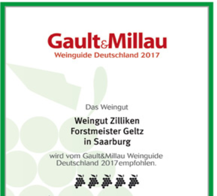 Auszeichnung Gault Millau 2017